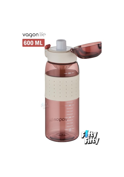 Vagonlife Rahat İçim Pipetsiz Kulplu Kaydırmaz Gövde Su Matarası ffvgn2024 600 ML