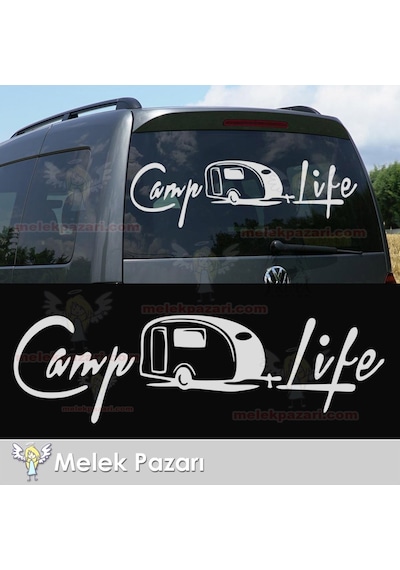 Camp Life, Kamp Hayatı Karavan Sticker, Karavan Çıkartması