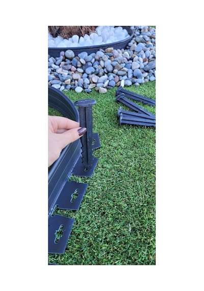 Garden Moda Çim Ayırıcı 2,5 M Siyah Çim Sınırlayıcı Taş Toprak Ayıracı Çim Ayracı Çim Ayırıcı Bariyeri Sku: Smgstk5eaef6d185