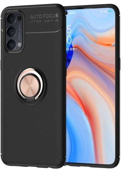 Oppo Reno 4 Kilif Lens Yüzüklü Tam Korumali Silikon Kapak 463563081