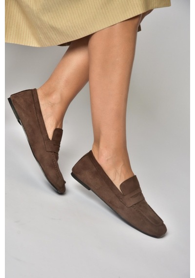 Fox Shoes Z250010202 Kahverengi Süet Günlük Kadın Ayakkabı