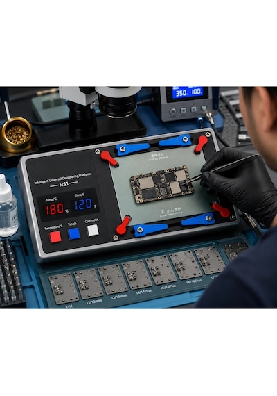 Ms1 Çok Fonksiyonlu Anakart Katman Ayırma Ve Lehim Sökme İstasyonu İphone X-17 Uyumlu Set