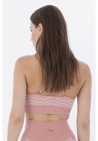 Maraton Active Slimfit Kadın V Yaka Kolsuz Koşu Gül Bra 813089-Gül