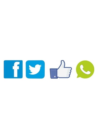 Yeni Nesil Sosyal Medya Icon Sticker 15 X 5 Cm