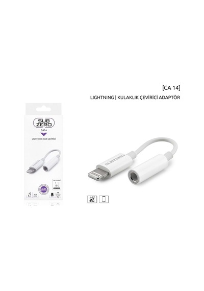 Subzero Ca14 Apple Uyumlu iPhone 7 ve Üzeri Kulaklık Çevirici Lightning