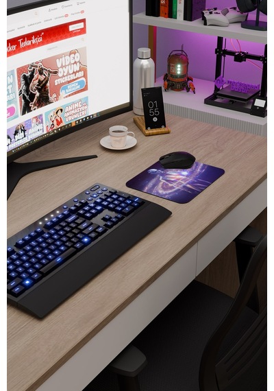 Mass Effect Kaymaz Dikişli Kauçuk Oyuncu Mousepad V4 - 22x18 Gaming Mouse Pad Fare Altlığı
