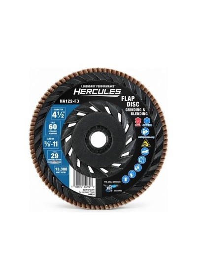 Hercules 115mm Seramik Flap Disk 60 Kum Type 29 Metal Taşlama Ve Zımpara Diski 5/8"-11 Unc