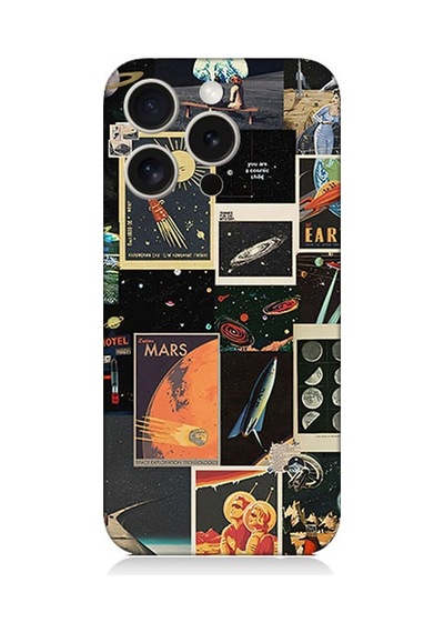 Apple Uyumlu iPhone 15 Pro Max Duman Sanatı Desenli Silikon Kılıf Silikon