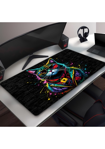 Karışık-01 40x90 Gaming Kaymaz Taban Oyuncu Ultra Pürüzsüz Mousepad 005