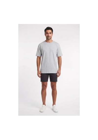 Lixa Basic Gri Oversize Erkek T-shirt 141121 Siyah