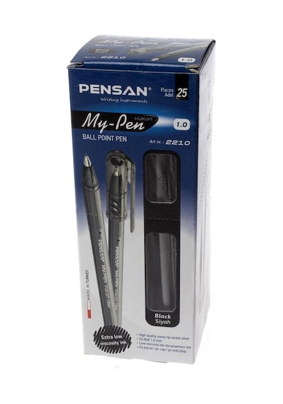 Pensan 2210 My-Pen Tükenmez Kalem 25'li Siyah