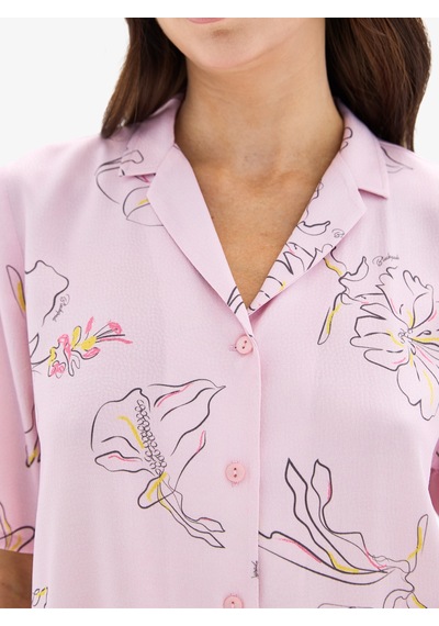 Kadın Pijama Üstü 52022 - Desenli Çok Renkli