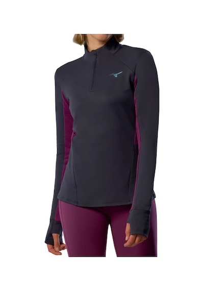 Mizuno Active Warmalite Yarım Fermuarlı Kadın Sweatshirt Siyah Çok Renkli