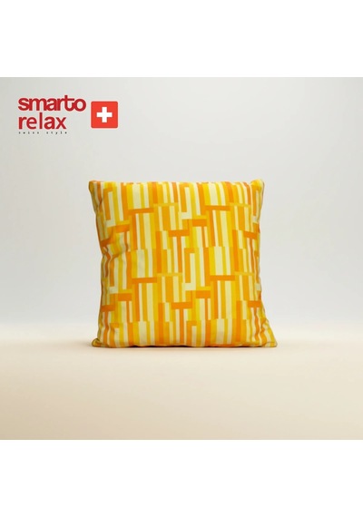 Smarto Relax Içi Dolgulu Kırlent 45x45 Cm Kare Salon & Berjer Kırlenti Sarı - Turuncu