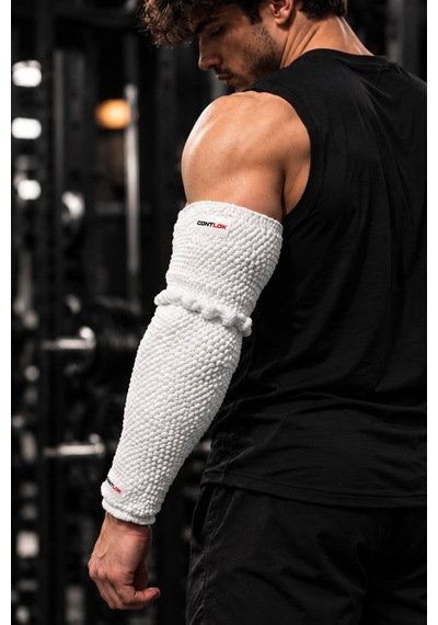 Bilek Güreşi Kol Isıtıcı Ön Kol Dirsek Isıtıcı Arm Warmer Beyaz