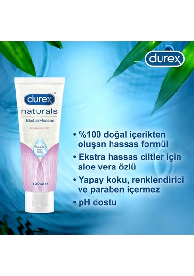 Durex Naturals Ekstra Hassas Kayganlaştırıcı Jel 100 Ml