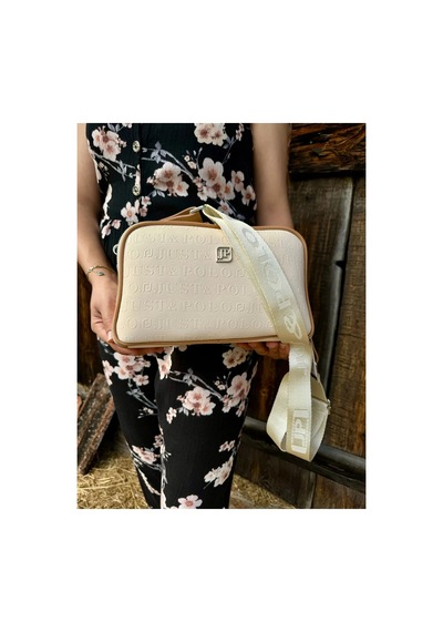 Just Polo Kadın Yeni Sezon Gofraj Baskılı Omuz Çantası 232053mh Krem - Taba 53689632