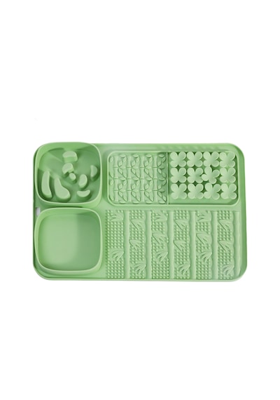 Silikon Yeşil Kaymaz Yavaş Yeme Kedi Köpek Mama Ezmesi Yalama Matı Su Kabı Mt290ys