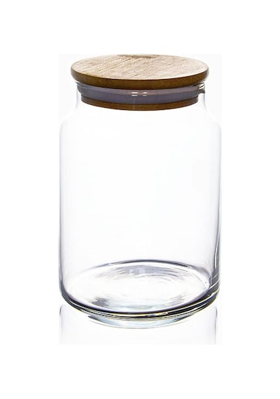 Konak Züccaciye Bambu Kapaklı Cam Kavanoz 0.80 Lt Orta Dura