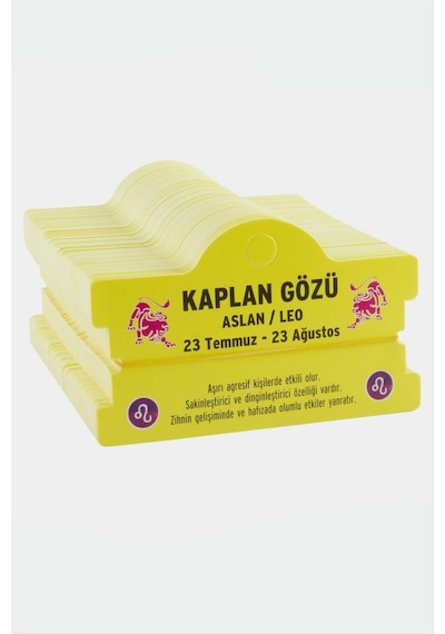 Kaplan - 442 - Gözü & Aslan Burç Bileklik - Csmo-tex - Kartı Sarı