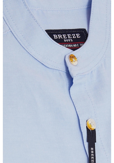 Breeze Girls & Boys Erkek Çocuk Gömlek Armalı Düğmeli 8-12 Yaş, Açık Mavi Açık Mavi