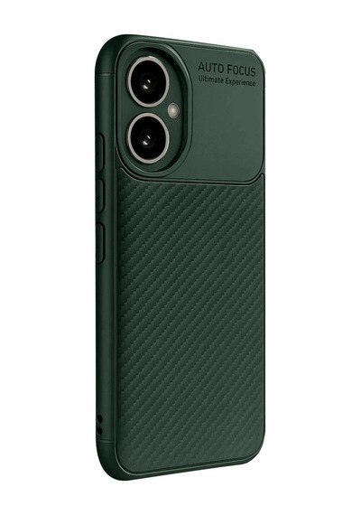 Honor 400 Kılıf Auto Focus Karbon Kapak - Koyu Yeşil Koyu Yesil