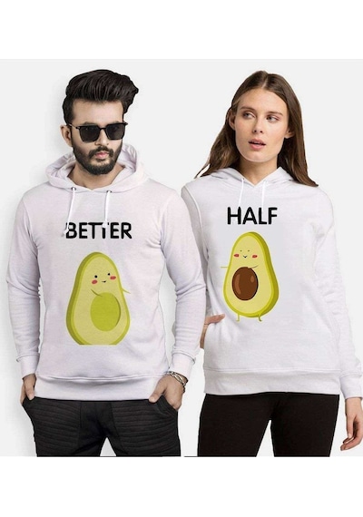 Tshirthane Better Half Sevgili Kombinleri Kapüşonlu Kombini