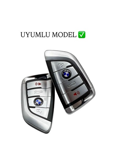 BMW F1 2 3 5 7 8 Serisİ G20 G30 G60 Lüks Anahtar Kılıfı Gri