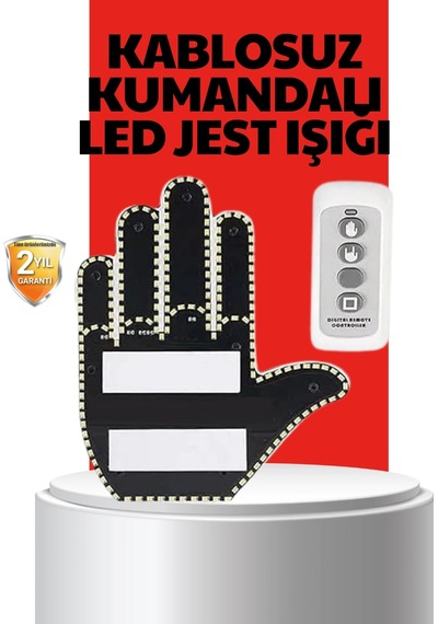 Mey İthalat Uzaktan Kumandalı Led Jest Işığı 3 Farklı Hareket Modu Çok Renkli