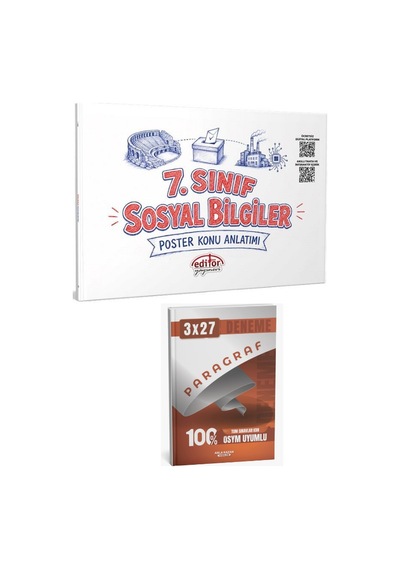 Editör 2027 7. Sınıf Sosyla Bilgiler Poster Konu Anlatımı+ Anla Kazan Paragraf