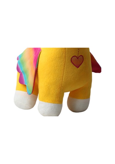 İthal Kumaş Gökkuşağı Kanatlı Unicorn Pegasus At Figür Peluş Oyuncak Uyku & Oyun Arkadaşı Büyük Boy 001
