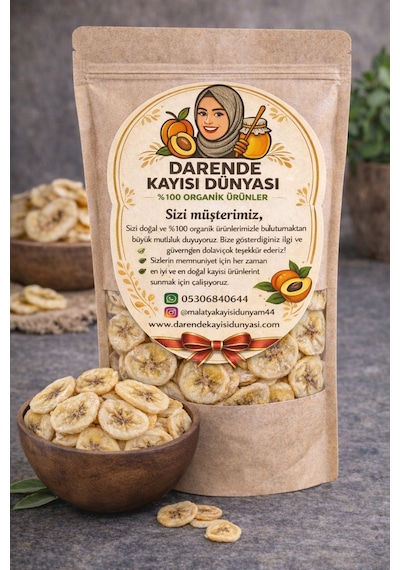 Fırında Kurutulmuş Muz Kurusu 1 Kg Doğal, Katkısız