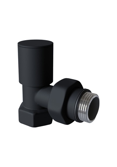 Radyatör Havlupan Vanası Köşe Tip 1/2'' Siyah Metal Volan