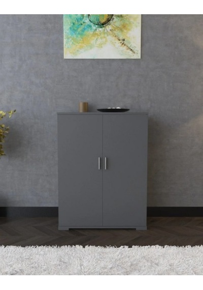 Boreas Design Detroit Çok Amaçlı Dolap Çift Kapaklı 6 Raflı Banyo Dolabı Mutfak Kiler Erzak Dolabı Antrasit Gri Boreas Design Detroit Çok Amaçlı Dolap Çift Kapaklı 6 Raflı Banyo Dolabı Mutfak Kiler Erzak Dolabı Antrasit Gri