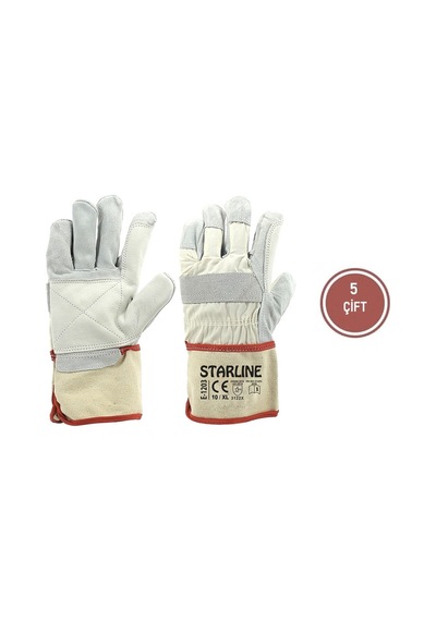 5 Çift Deri Eldiven Starline E-1203 3123x No:10 Xl
