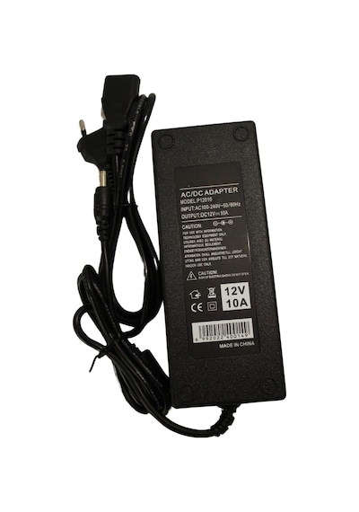 IP20 12 Volt 10 Amper Plastik Kasa Masa Tipi Laptop Tipi Adaptör