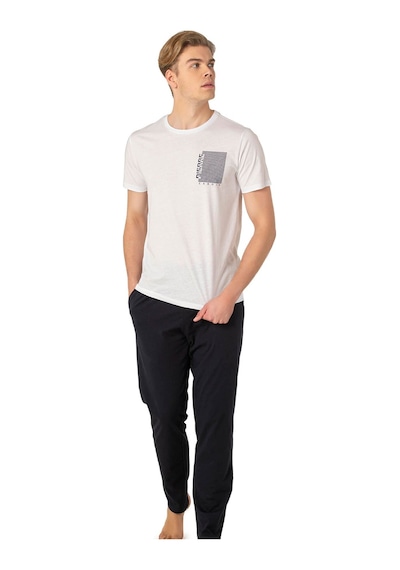 Pierre Cardin 6075 Erkek Penye Pijama 25y Beyaz