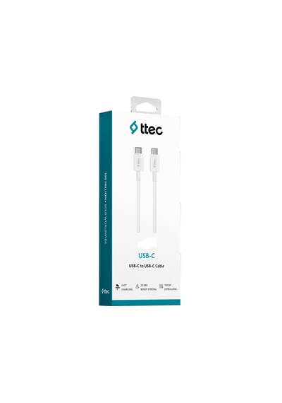 Ttec Usb-c - Usb-c 150cm Pd/qc Hızlı Şarj/data Kablosu Beyaz