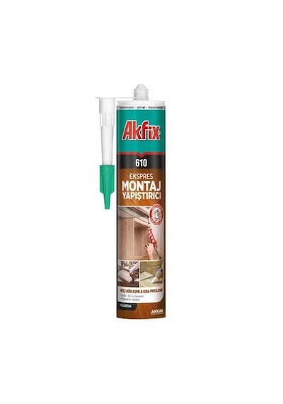 Akfix 610 Ekspres Montaj Yapıştırıcısı Şeffaf 280 Ml 1 Adet