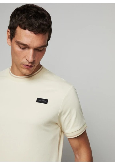 Hackett Bej Erkek %100 Pamuk Slim Fit T-shirt Hm500782