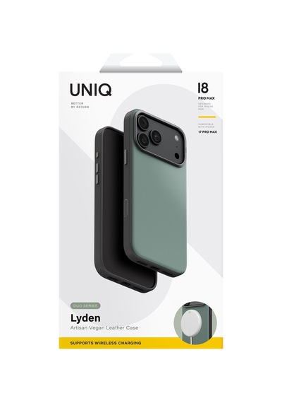 Apple iPhone Uyumlu 18 Pro Max Kılıf Lyden Ds Çift Tonlu Vegan Deri Magsafe Özel Tasarım Koruyucu Şık Kapak Yeşil