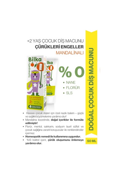 Homeopati Çocuk Diş Macunu 2+ Mandalina