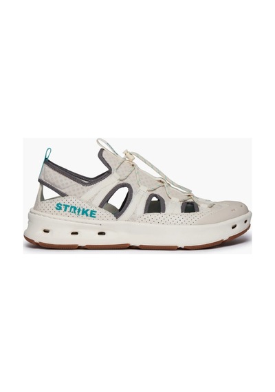 Strike Bluefin Sandal - Off White Lthr&txt W/turq