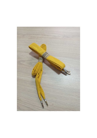 Bsgshop Hardal Sarısı Poplin Kumaş Ayakkabı Bağcığı - 90 Cm Metal Uçlu Sarı - 873666745 Sarı