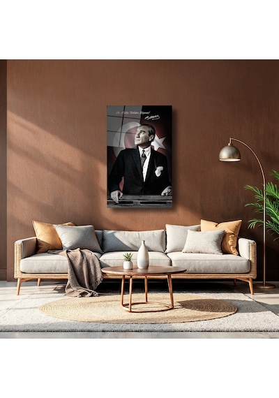 Atatürk - Ne Mutlu Türküm Diyene - Cam Tablo - Deg0286