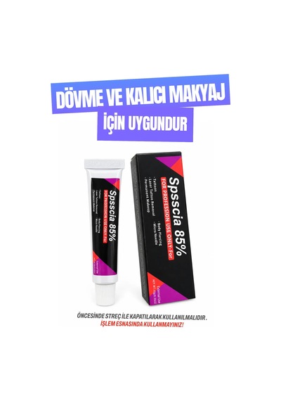Spsscıa Black %85 Yatıştırıcı Krem 10g Dövme, Kalıcı Makyaj Ve Microblading Kremi