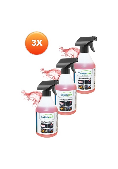 Auto Çok Amaçlı Araç Temizlik Spreyi 500 Ml. Üçlü Set