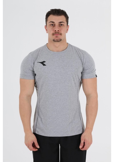 Diadora Satürn Antrenman T-Shirt Gri Melanj