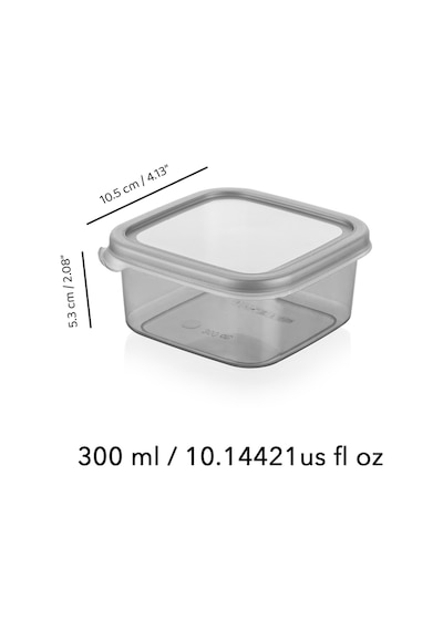 Meleni Home 12'li Kapaklı Kare Erzak Saklama Kabı Seti Baharatlık Seti Etiketli 12x 300 Ml Antrasit