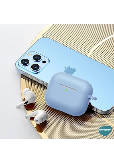 Microsonic Apple Uyumlu AirPods Pro 2.Nesil Kılıf Askılı Mat Silikon Bej